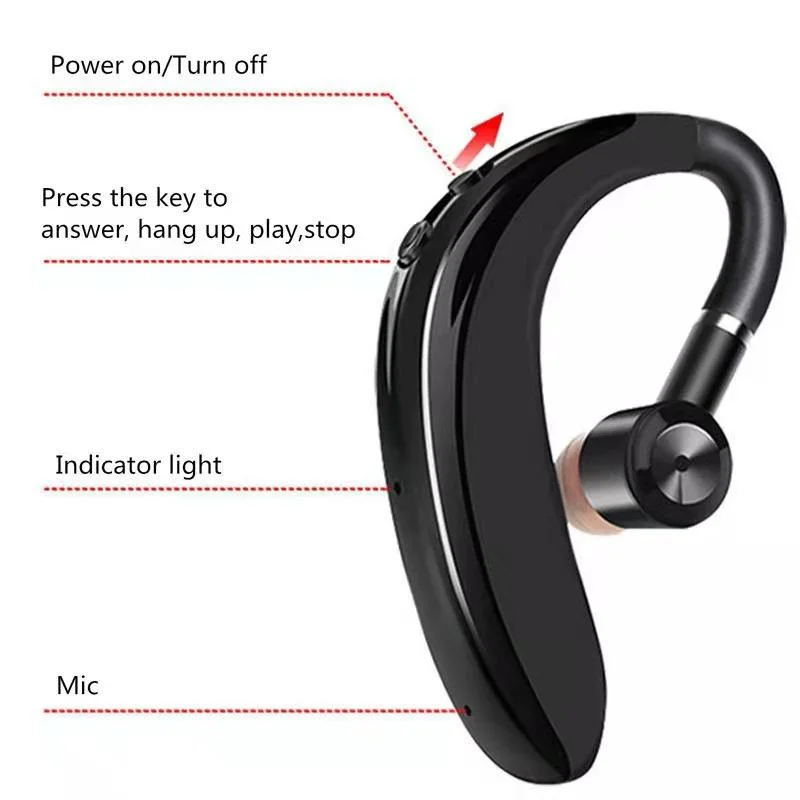 Hang in Ear 72 Hours Working Painless Wear Wireless Handsfree Business Earbuds Bt5.1