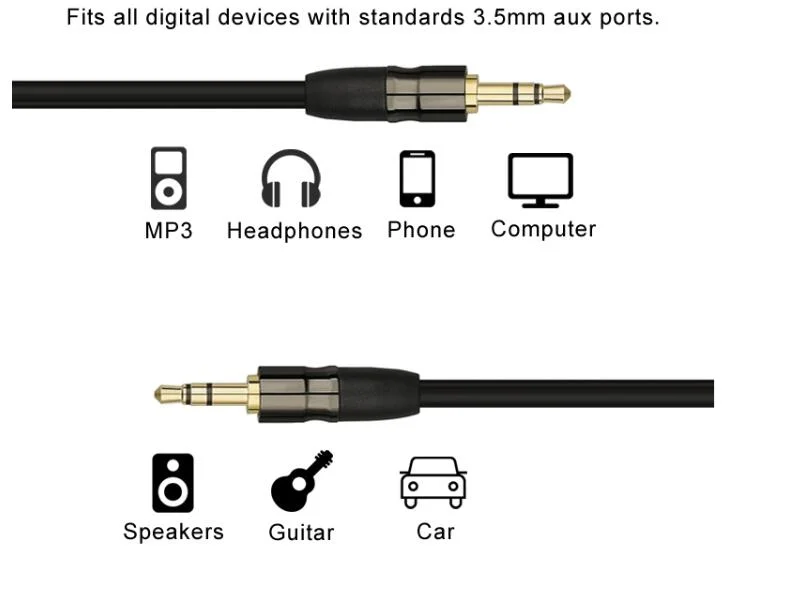 2 RCA to 2 RCA Transparent Audio Cable