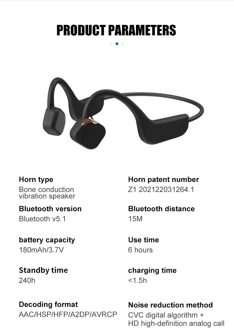 Bc-G02 New Arrivals Clip Bluetooth Bone Conduction Earphone Earring Ear Hook Headset Audifonos