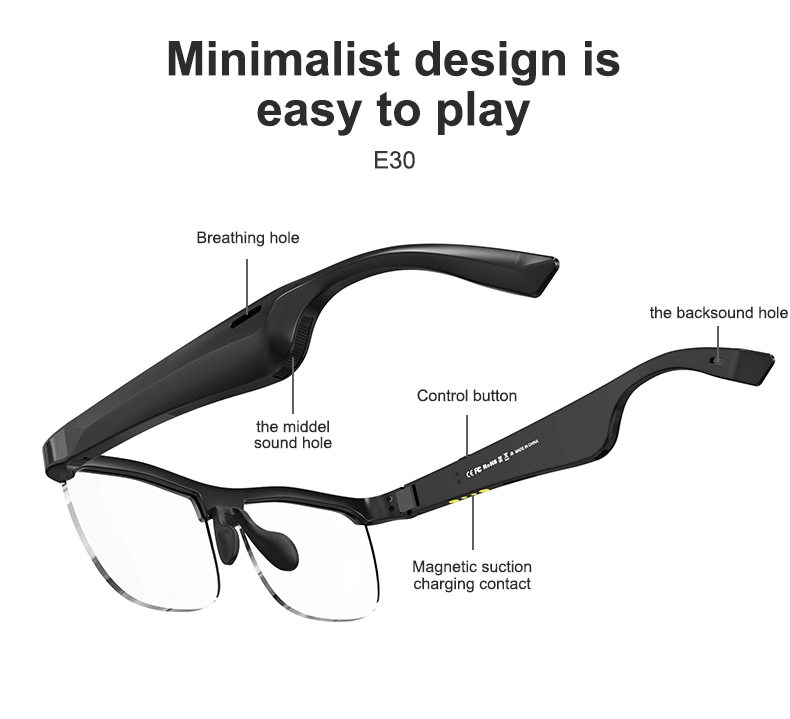 New Intelligent Directional Audio Speaker Sports Music Stereo Bluetooth Sunglasses Wireless Smart Glasses
