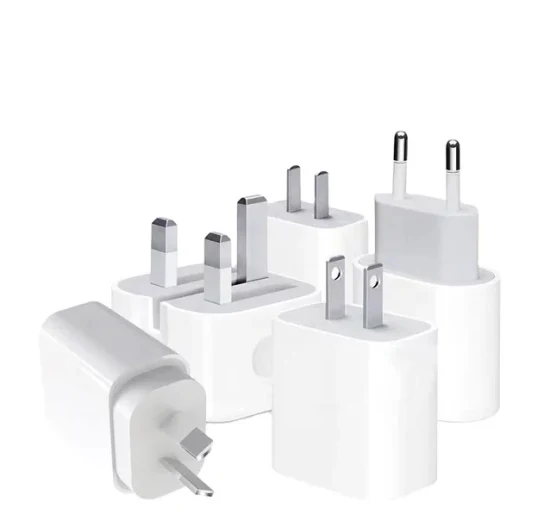 Apple 20W 어댑터 고속 충전기 PD 3.0 EU/US/UK 플러그 전원 어댑터 iPhone 14 PRO Max 13 12 11 X 전화 블록 용 USB C 벽 충전기