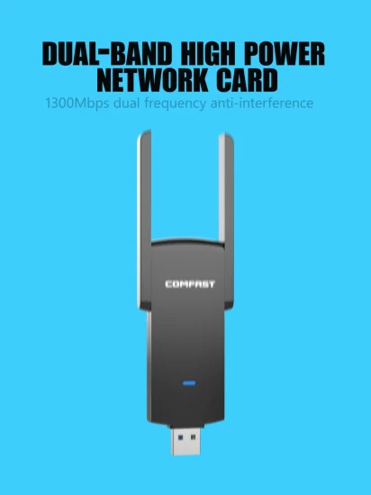 Comfast CF-924AC Rtl8812bu 2,4 GHz 5,8 GHz 듀얼 밴드 Wi-Fi 동글 1300 Mbit/s PC용 무선 WiFi LAN USB 어댑터