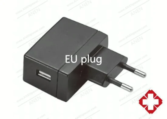 EN/IEC 60601 인증 6W 최대 5V 의료 USB 충전기 6V 9V 벽 변압기 24V 전원 공급 장치 12V 벽 AC DC 어댑터