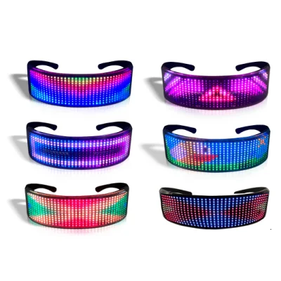 APP 제어 블루투스 LED 안경 파티용 남녀공용 반짝이 안경